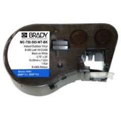 BRADY MC-750-595-WT-BK 0.75X25