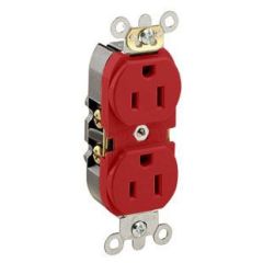 LEV 5262-SR 15A-125V RED RCPT