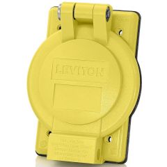 LEV 7420-YL 1G RECEPTACLE COVE