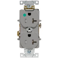 LEV T8300-GY DUPLEX RCP OUTLET