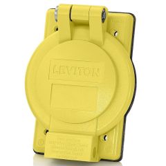 LEV WP2-YL 1G RECEPTACLE COVER