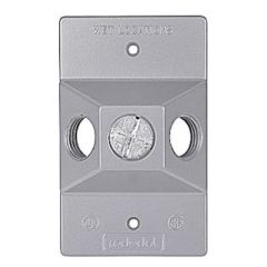 R-DOT 3-HOLE RECT COVER SILVER